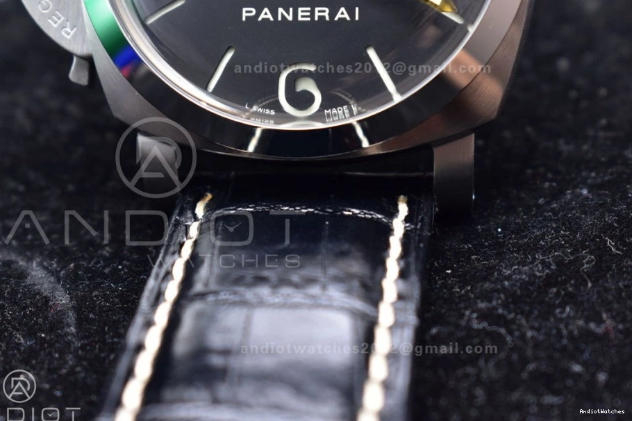 Strap with Superlumed Edition XF H Leather Trendy A6497 1:1 Dial Y-Incabloc PAM217 993 Black Best on 1119